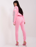 Hurtownia Różowe ocieplane spodnie dresowe