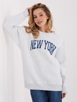 Jasnoszara dresowa bluza z ociepleniem