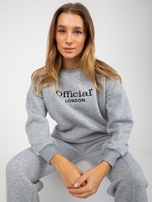 Hurt Szary dwuczęściowy komplet dresowy z bluzą oversize 