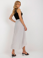 Hurt Biało-granatowa spódnica asymetryczna z printem RUE PARIS