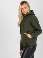 Hurt Khaki dresowa damska bluza basic kangurka RUE PARIS