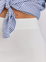 Hurt Ecru midi knitted skirt made of cotton.