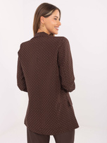 Brązowa elegancka marynarka z dżetami