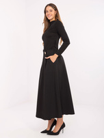 Czarna midi spódnica z plisowaniem RUE PARIS 