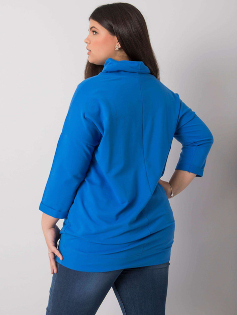 Ciemnoniebieska bluzka plus size z dżetami Crystal