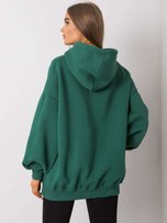 Dunkelgrüner Damenhoodie mit Kapuze Michele.