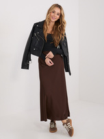 Czarna bluzka basic z długim rękawem