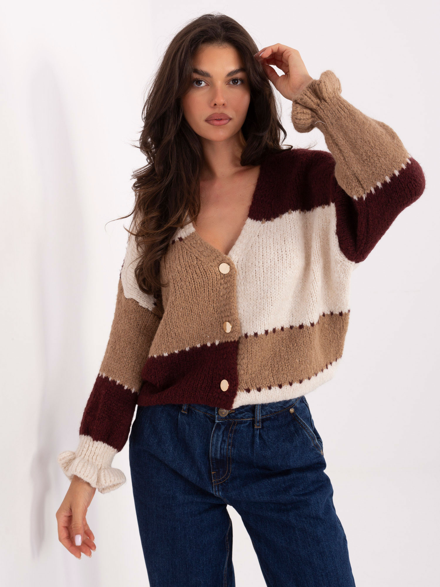 Sweter bordowy