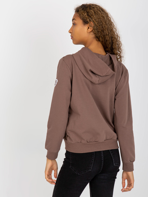 Hurt Brązowa pikowana bluza bomberka z kieszeniami RUE PARIS