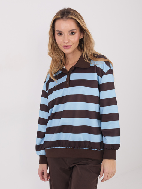 Jasnoniebieska damska bluza typu polo