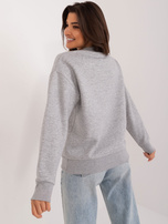 Hurt Szara melanżowa ocieplana bluza bez kaptura SUBLEVEL