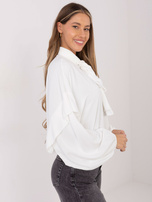 Ecru rozpinana koszula z wiązaniem