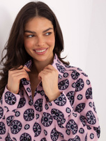 Różowa damska koszula z długim rękawem 