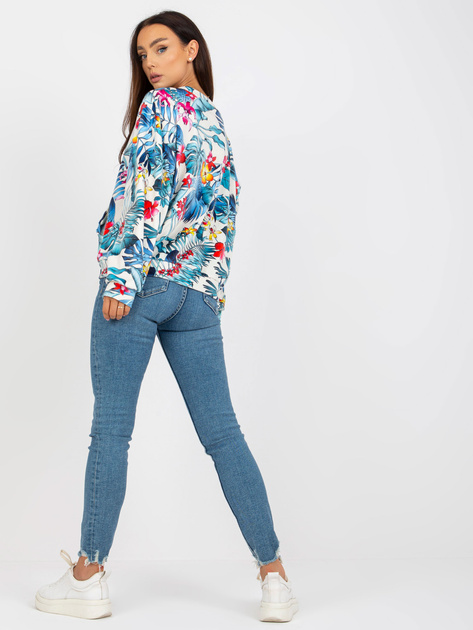 Hurtownia Ecru welurowa bluza z nadrukiem bez kaptura RUE PARIS