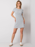 Biało-niebieska sukienka Trina NIE ZNASZ MNIE