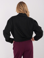 Czarna rozpinana bluza baloon z suwakiem