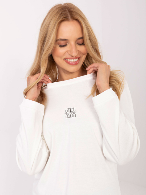 Ecru casualowa bluzka z bawełny