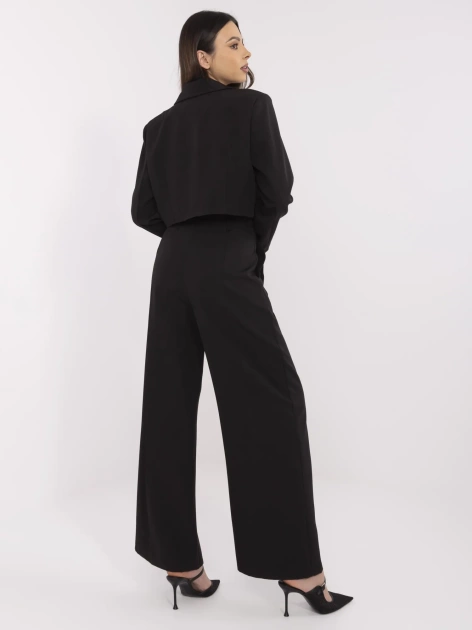 Czarny garniturowy komplet ze spodniami RUE PARIS