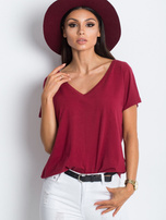 Bordowy t-shirt Emory