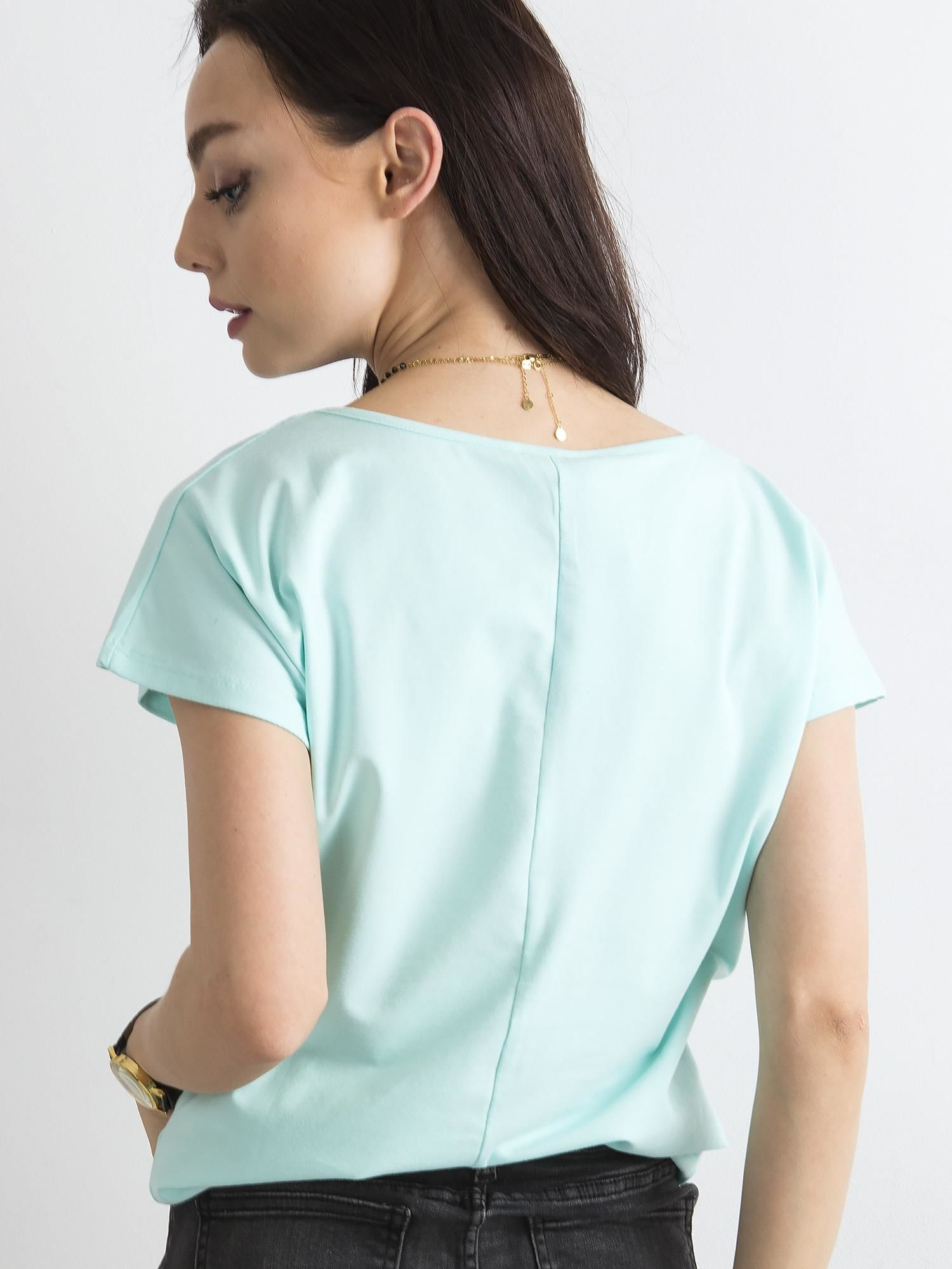 Miętowy t-shirt Circle