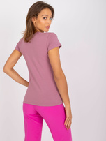 Wrzosowy t-shirt damski Peachy