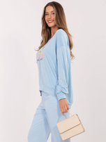 Jasnoniebieska damska bluza z napisem Lemonade RUE PARIS 