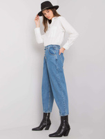 Niebieskie spodnie mom jeans Cortona