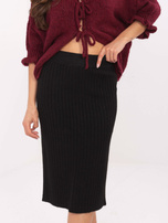 Czarna swetrowa spódnica z wełną SUBLEVEL
