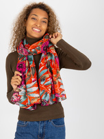 Hurtownia Czerwona bawełniana chusta z nadrukiem 