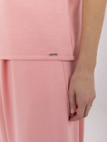 Brzoskwiniowa damska bluzka basic od kompletu 