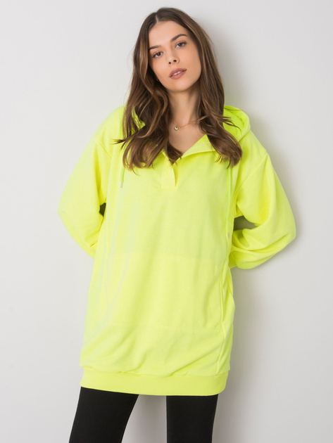 Fluo żółta bluza z kapturem Olive