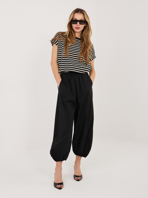Czarne luźne spodnie parachute RUE PARIS