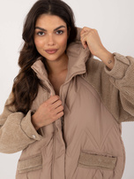 Hurt Camelowa kurtka przejściowa z pikowaniem