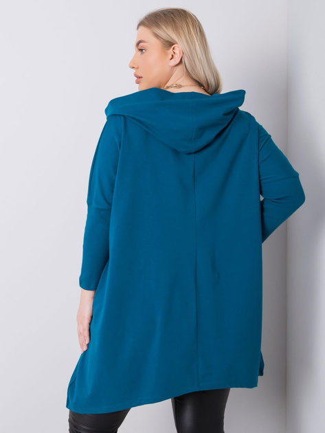 Morska bluza plus size z kapturem Aina