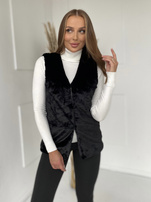 Czarna kamizelka futrzana damska Loxxley