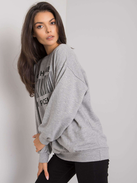 Szara bluza z nadrukiem Basile