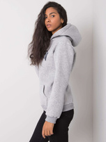 Szara melanżowa bluza z kapturem Khianna RUE PARIS