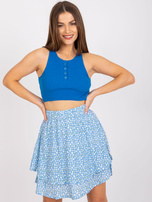 Niebieski top z zatrzaskami w prążek Riley RUE PARIS 