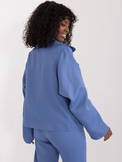 Hurt Szaro-niebieska dwurzędowa marynarka oversize