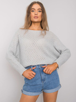 Szary sweter oversize Layana OCH BELLA 