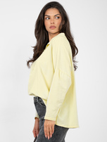 Jasnożółta sztruksowa bluzka oversize 