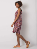 Bordowa sukienka we wzory Sousanna