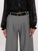 Hurt Ciemnoszare eleganckie spodnie z szeroką nogawką