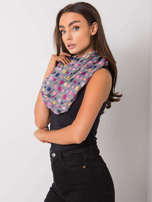 Szara chusta damska w grochy