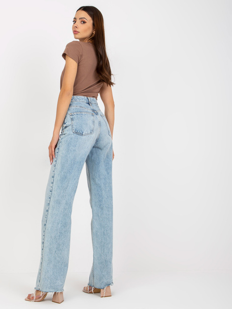 Hurt Brązowy t-shirt basic z okrągłym dekoltem