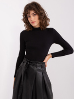 Hurt schwarze Basic-Bluse mit Streifen BASIC FEEL GOOD.