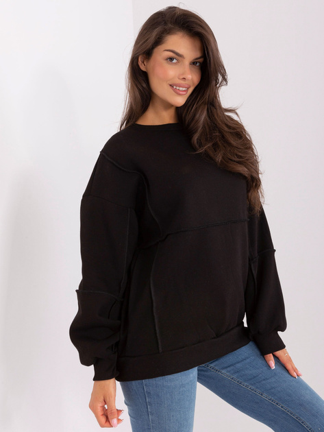 Hurt Czarna bluza bez kaptura z okrągłym dekoltem