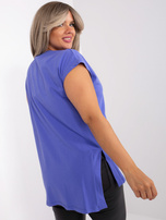 Hurtownia Fioletowa asymetryczna bluzka plus size