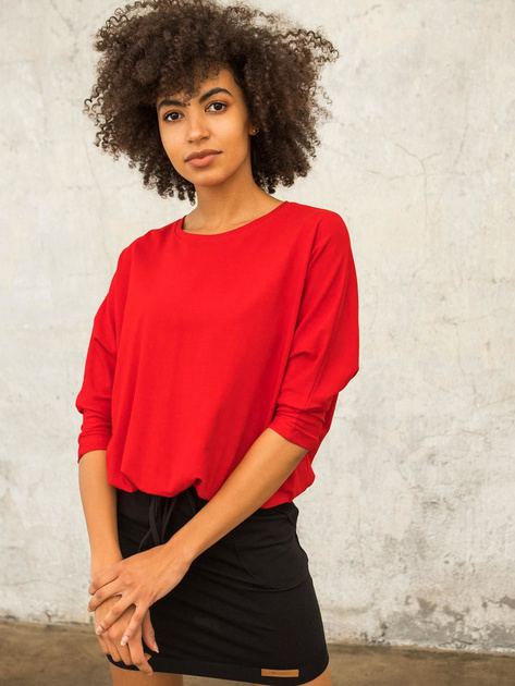 FOR FITNESS Czerwona bluzka Claire