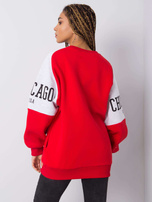Czerwona bluza bez kaptura Letizia RUE PARIS